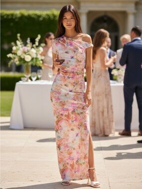 *24 HOUR SALE* Meet You On The Dance Floor Off The Shoulder Floral Maxi Dress